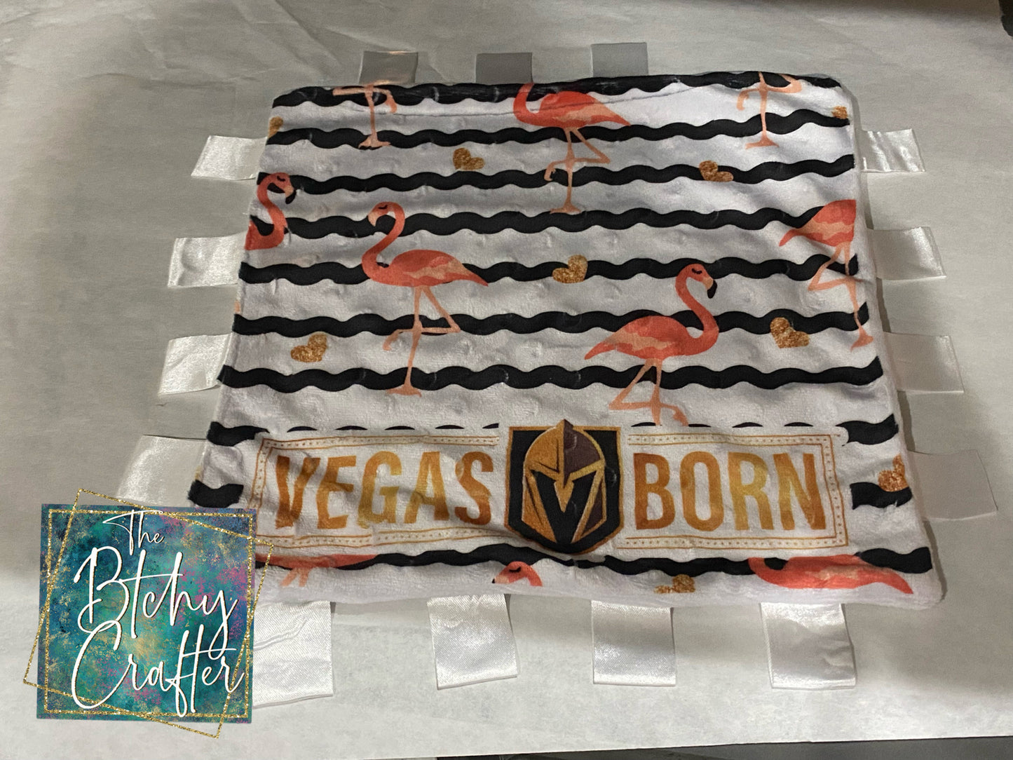 VGK Minky blanket with tabs