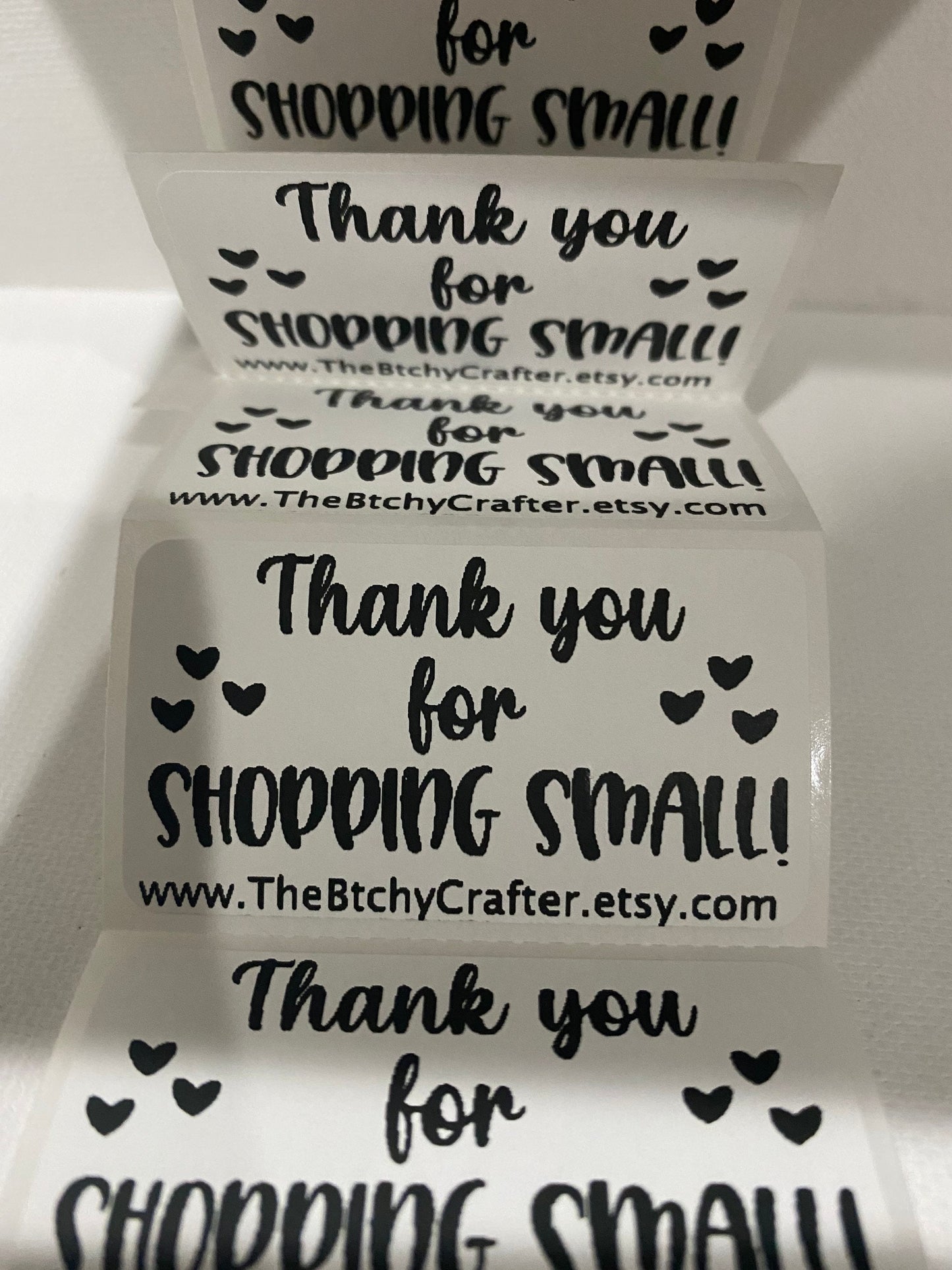 Custom Thank You Labels 1.25" x 2.25" | Shop Small stickers | business packaging stickers | personalized 25 Stickers | Small Business Labels