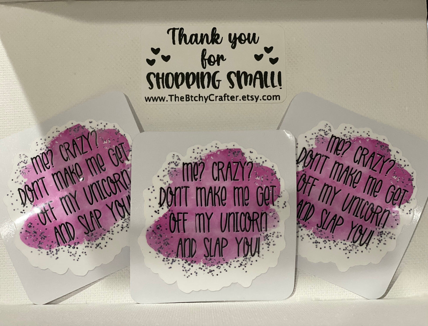 Me Crazy? Sticker | Unicorn | Sarcastic | Sarcasm | Die Cut Sticker | Water Resistant | Tumbler Decal | Laptop Decal