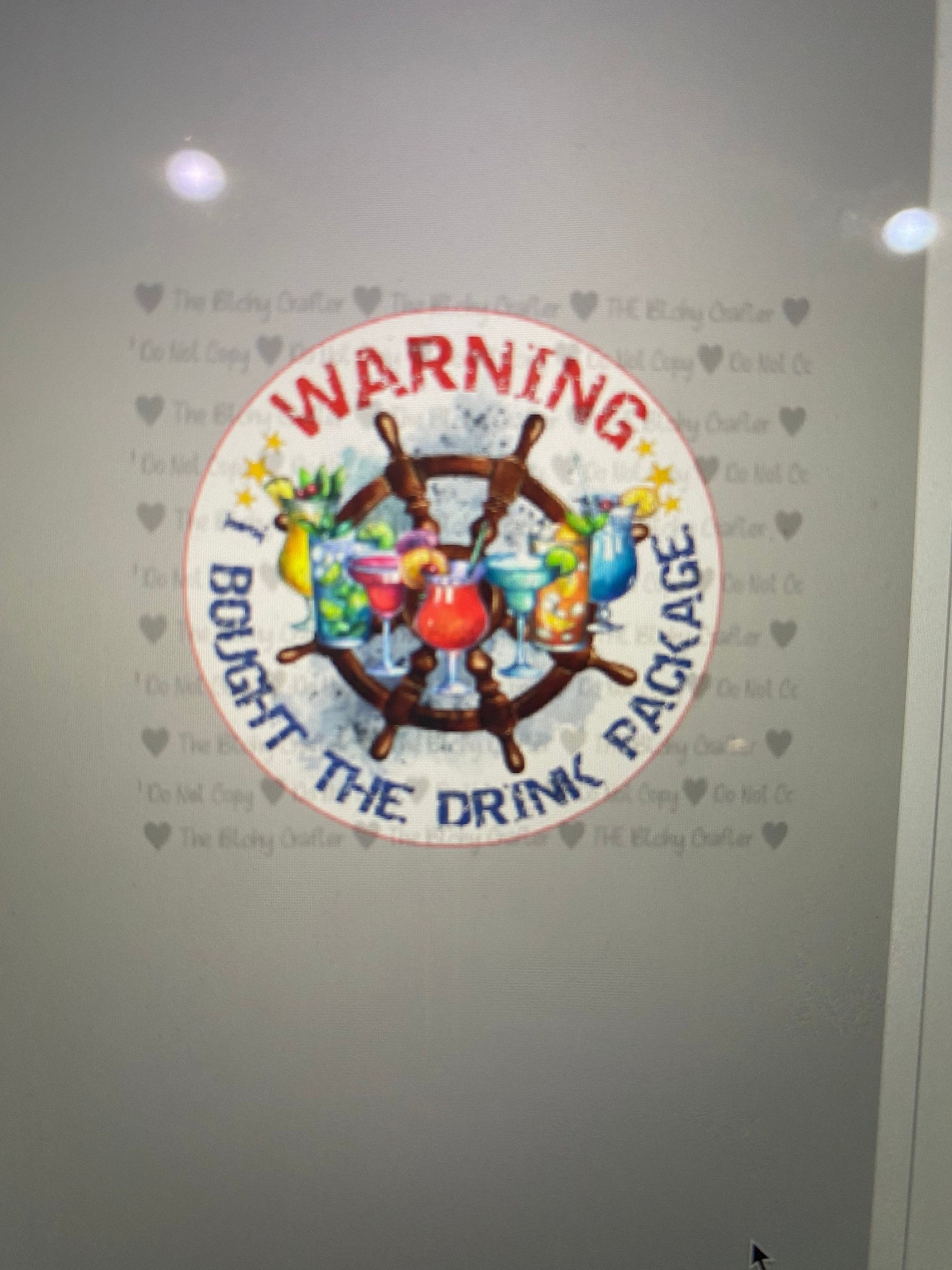 Warning I bought the drink package decal. Water bottle | Tumbler | Laptop | Stickers | Cruise | Cruising | Cheers Package |