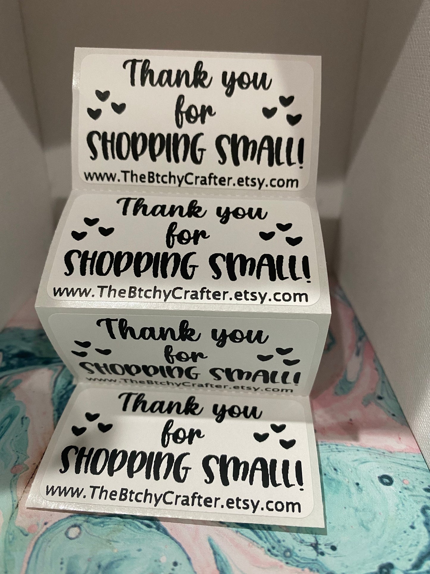Custom Thank You Labels 1.25" x 2.25" | Shop Small stickers | business packaging stickers | personalized 25 Stickers | Small Business Labels