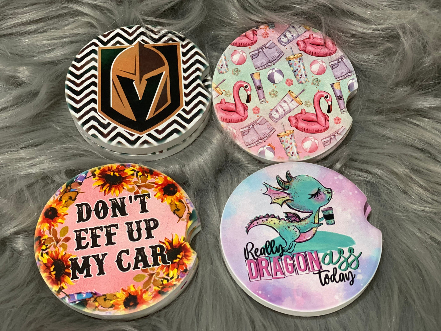 Custom Sandstone Coasters | Car Coasters | Customizable |