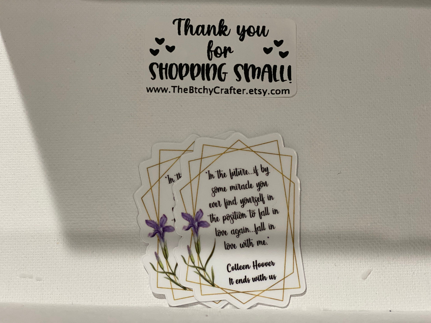 Colleen Hoover book quotes | It Ends with us | November 9 | Maybe Someday | Slammed | Die Cut Stickers | Tumbler Decals | Laptop Decals |