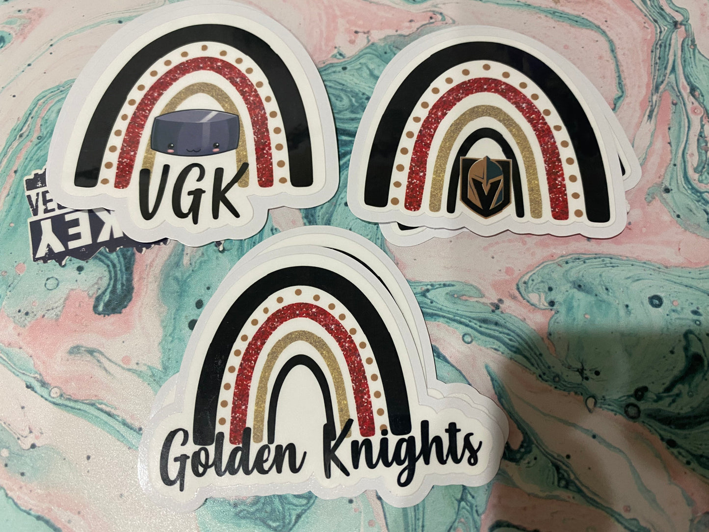 VGK die cut stickers | Golden Knights | VGK | Vegas | Tumbler Decals | laptop decals | Water bottle decals |