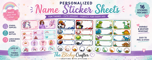 Sticker Name Sheets