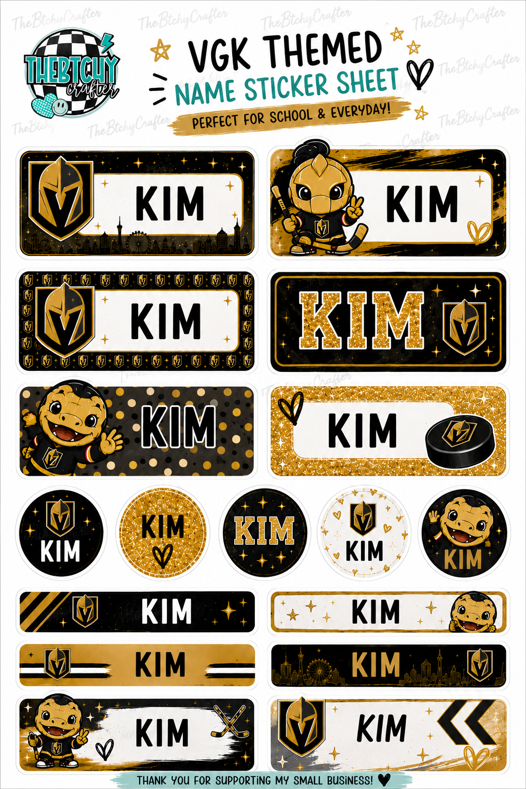 Sticker Name Sheets