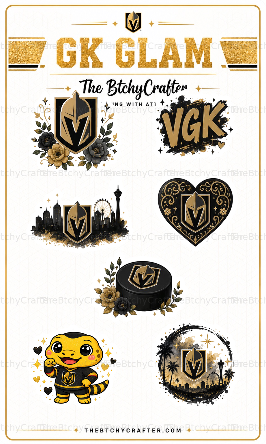 Vegas Hockey Sticker Sheets | VGK Fan Stickers