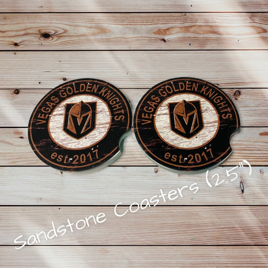 Sandstone Car coasters (2.5”) (set of 2)