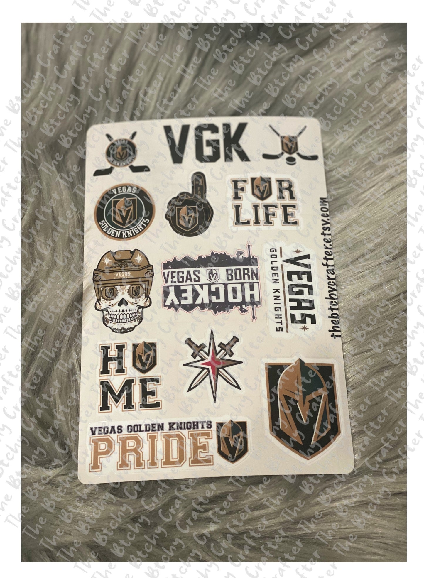 Golden Knights Sticker Sheets | VGK | Knights | Vegas Golden knights | Stickers | Decals | Laptop Decals | Phone Case Decals | Tumbler Decal